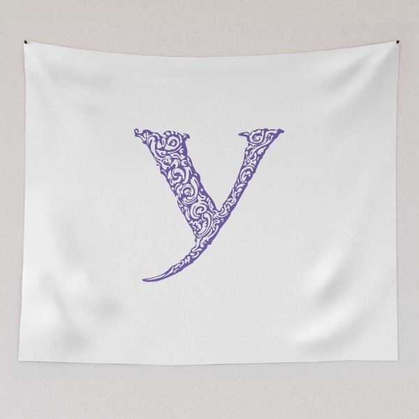 Aperçu de l'œuvre Monogramme violet - Lettre «Y» créée et vendue par RoamingRabbit.