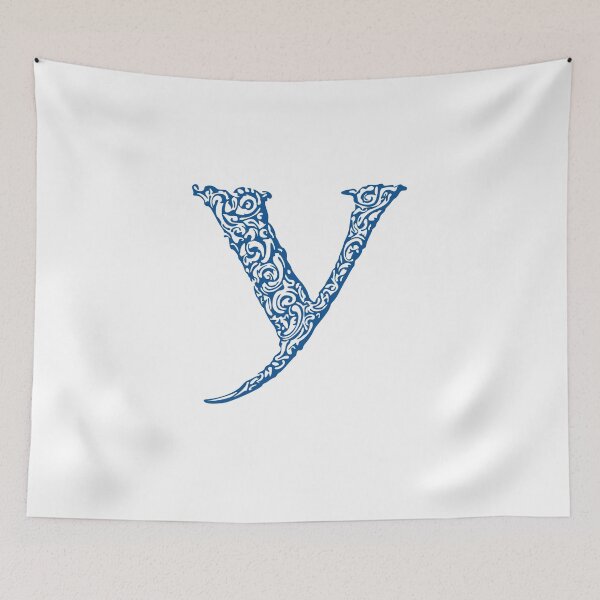 Item preview, Blue Monogram - Letter "Y" designed and sold by RoamingRabbit.