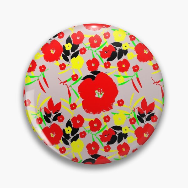 Item preview, Bold Blossoms - Orange, Yellow, Green, Black on Gray designed and sold by AlteredAtelier.