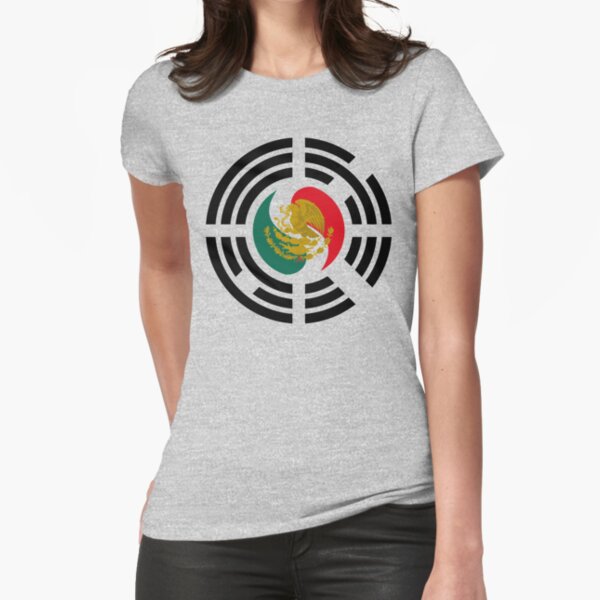Korean Mexican Multinational Patriot Flag Series Fitted T-Shirt