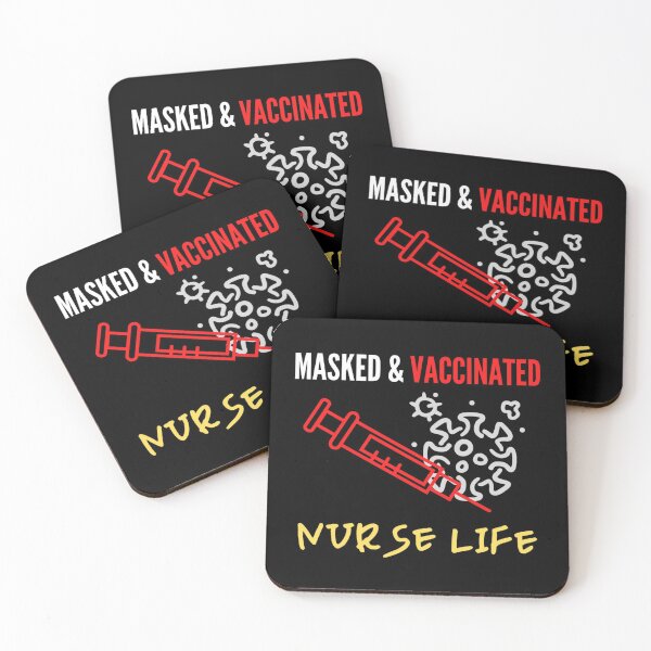 Item preview, Masked And Vaccinated Nurse Life designed and sold by RedFlamenco.