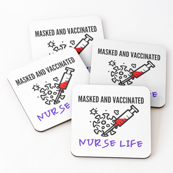 Item preview, Masked And Vaccinated Nurse Life designed and sold by RedFlamenco.