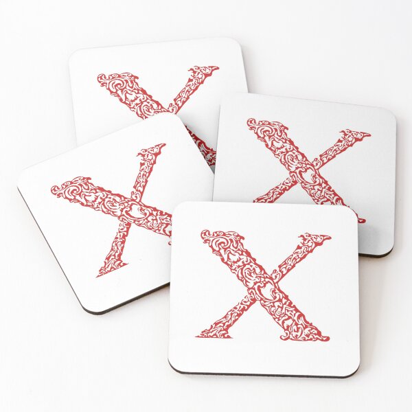 Item preview, Red Monogram - Letter "X" designed and sold by RoamingRabbit.