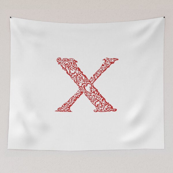 Item preview, Red Monogram - Letter "X" designed and sold by RoamingRabbit.