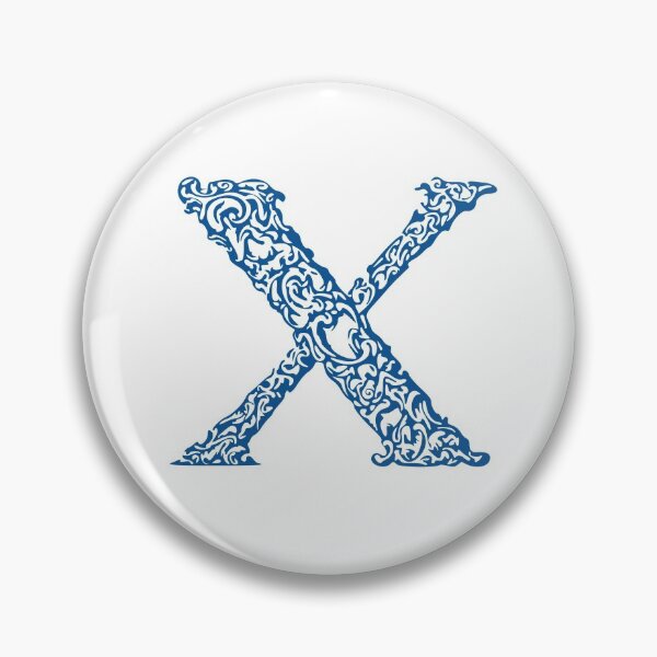 Item preview, Blue Monogram - Letter "X" designed and sold by RoamingRabbit.