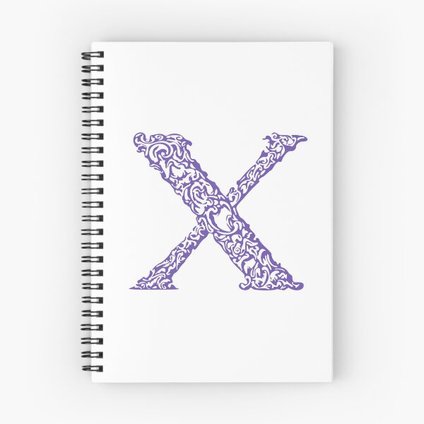 Aperçu de l'œuvre Monogramme violet - Lettre «X» créée et vendue par RoamingRabbit.