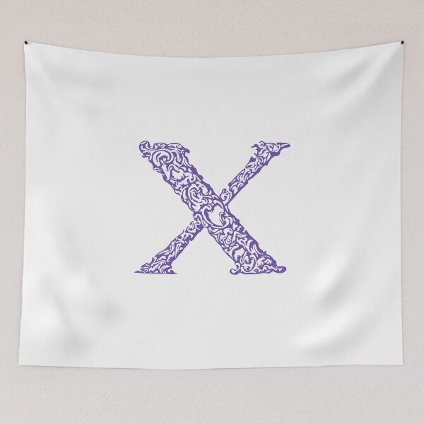 Item preview, Purple Monogram - Letter "X" designed and sold by RoamingRabbit.