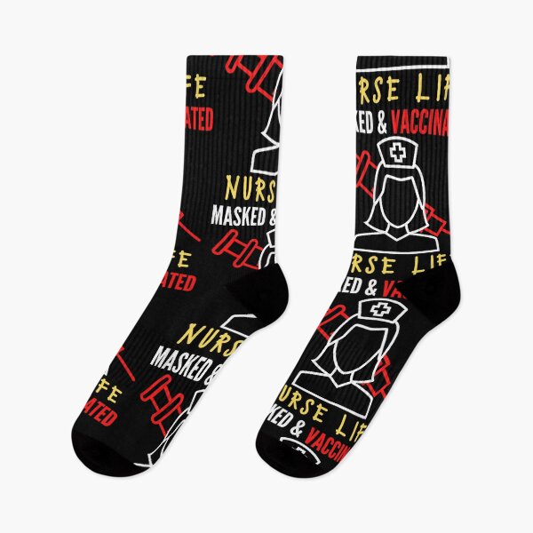 Item preview, Masked And Vaccinated Nurse Life designed and sold by RedFlamenco.