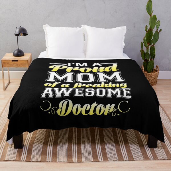 Item preview, I'm a Proud MOM of a Freaking Awesome Doctor designed and sold by TshirtStoreBD24.