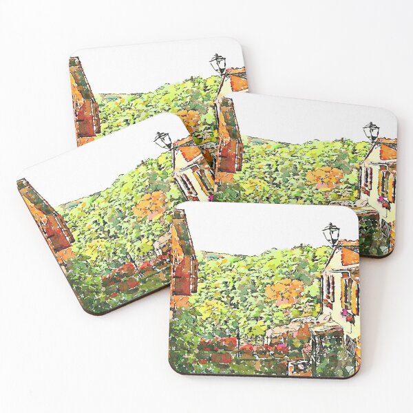 Item preview, Barbarano Romano: glimpse between houses of the village overlooking the woods designed and sold by Giuseppe Cocco.