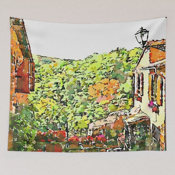 Item preview, Barbarano Romano: glimpse between houses of the village overlooking the woods designed and sold by Giuseppe Cocco.