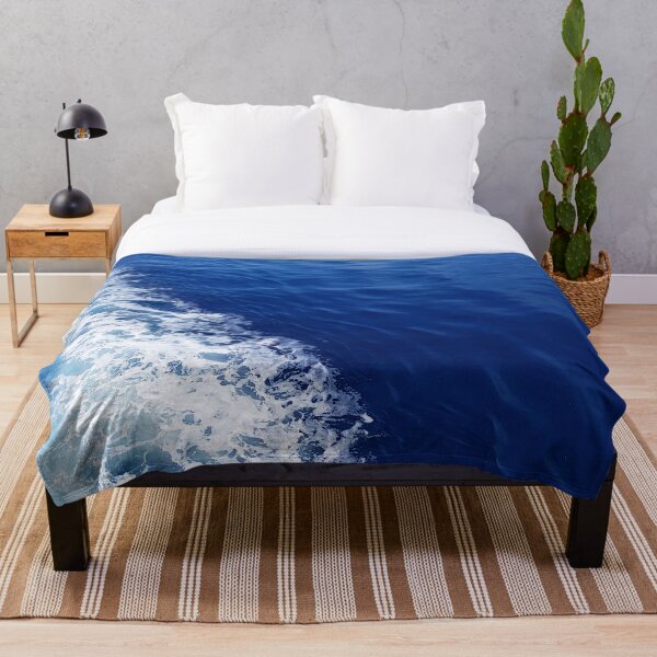 Blue Wave Throw Blanket