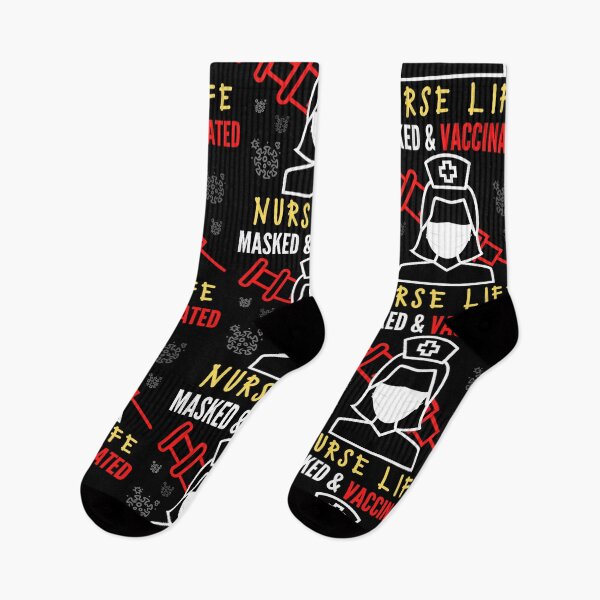 Item preview, Masked And Vaccinated Nurse Life designed and sold by RedFlamenco.