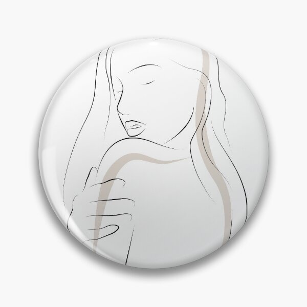 Item preview, Neutral Line Art Minimalist Accented Female Figure designed and sold by 4U2NV-LDN.