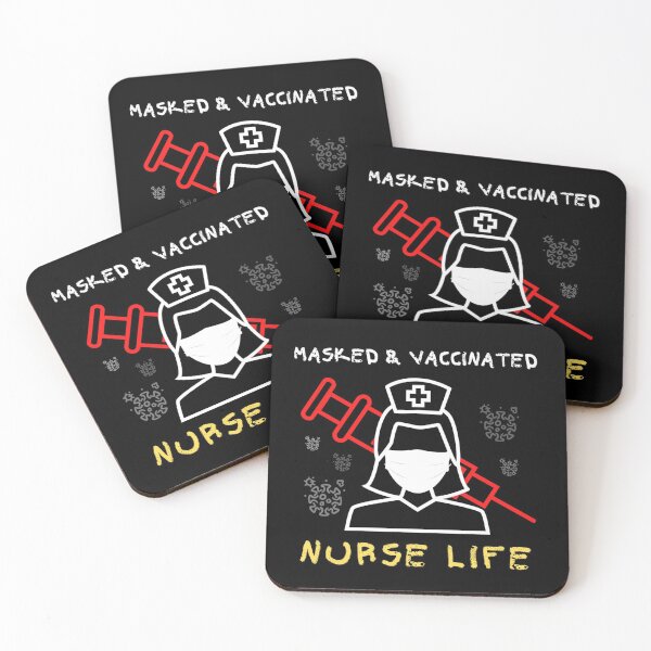 Item preview, Masked And Vaccinated Nurse Life designed and sold by RedFlamenco.