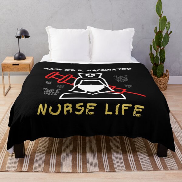 Item preview, Masked And Vaccinated Nurse Life designed and sold by RedFlamenco.