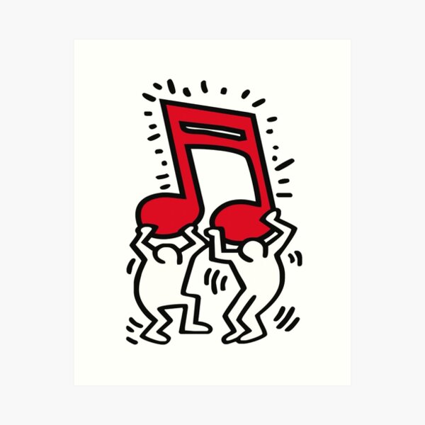 Artikel-Vorschau von Musiknote Haring Pop Art, designt und verkauft von mgdlnsapien.