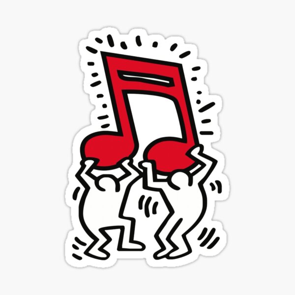 Item preview, Musiknote Haring Pop Art designed and sold by spdln.