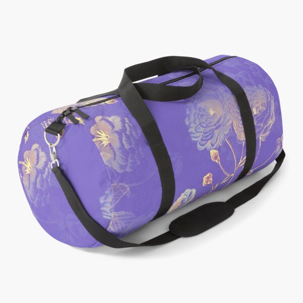 Item preview, Gold Leaf Flower Design on Purple Background designed and sold by HappyRoz75.