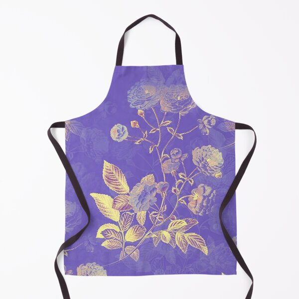 Item preview, Gold Leaf Flower Design on Purple Background designed and sold by HappyRoz75.
