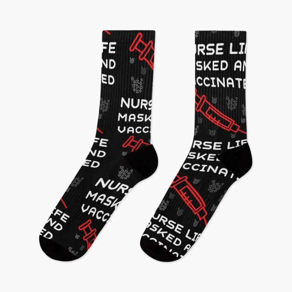 Item preview, Masked And Vaccinated Nurse Life designed and sold by RedFlamenco.
