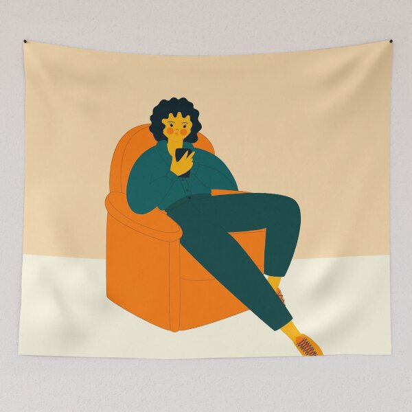 Item preview, Girl with smartphone designed and sold by NatalliaNovik.