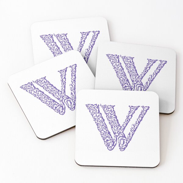 Item preview, Purple Monogram - Letter "W" designed and sold by RoamingRabbit.