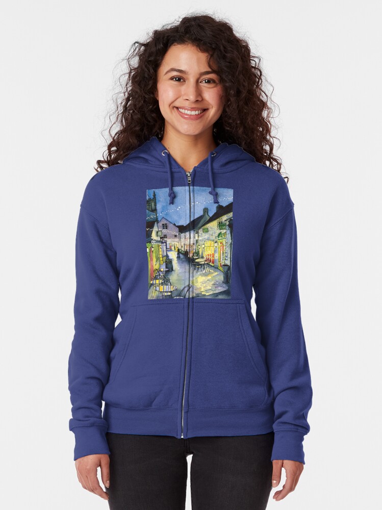 Alternate view of Fairy Lights at Swan Yard, Cirencester, UK Zipped Hoodie