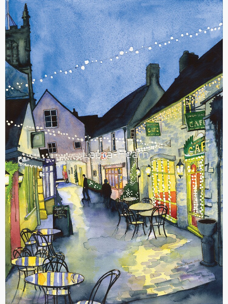 Fairy Lights at Swan Yard, Cirencester, UK by Laura-Fearn