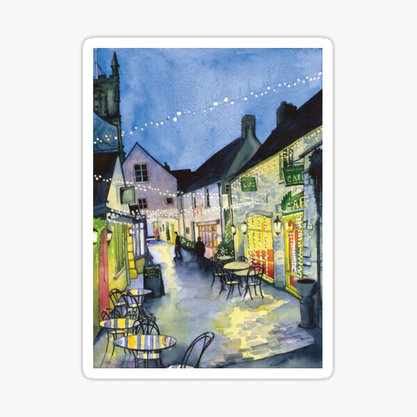 Fairy Lights at Swan Yard, Cirencester, UK Sticker