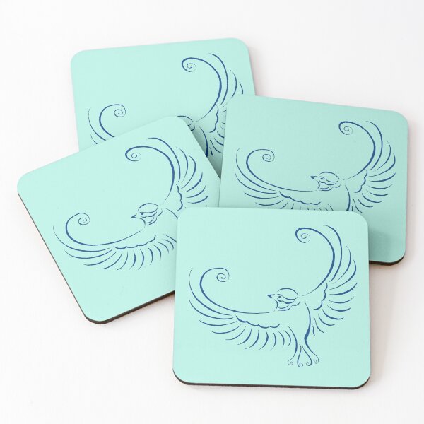 Item preview, blue bird in flight designed and sold by tigerr.