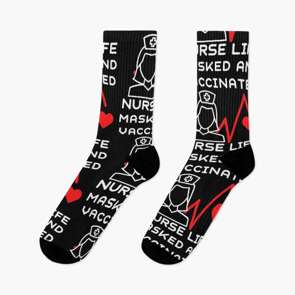 Item preview, Masked And Vaccinated Nurse Life designed and sold by RedFlamenco.