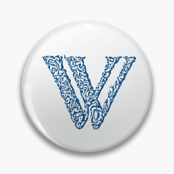 Item preview, Blue Monogram - Letter "W" designed and sold by RoamingRabbit.