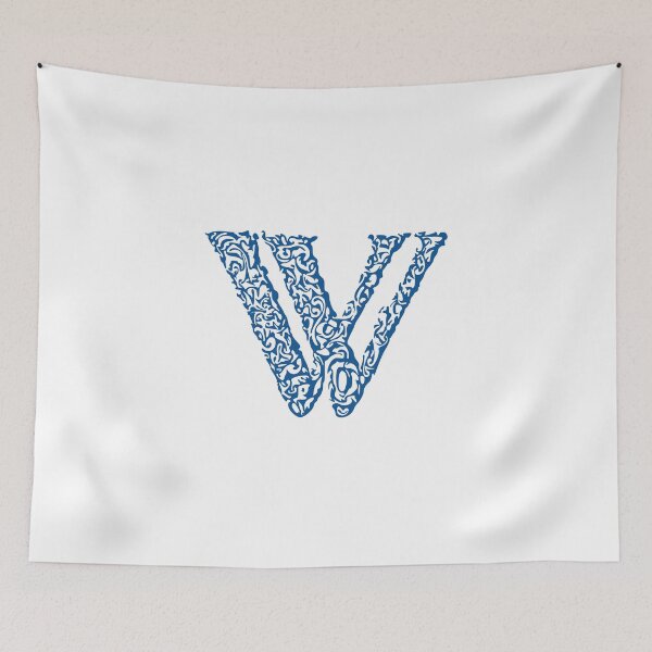 Item preview, Blue Monogram - Letter "W" designed and sold by RoamingRabbit.
