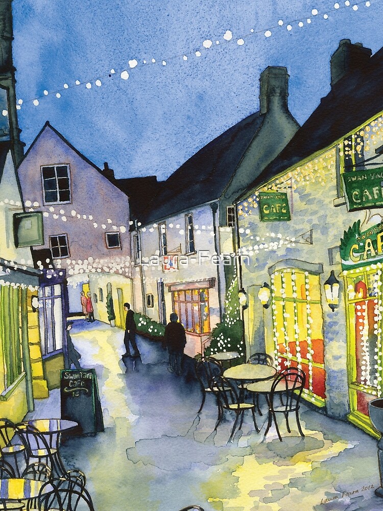 Fairy Lights at Swan Yard, Cirencester, UK by Laura-Fearn