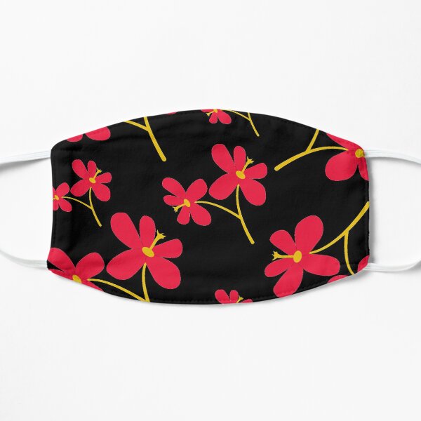 Ornamental Pattern With red Color Flat Mask