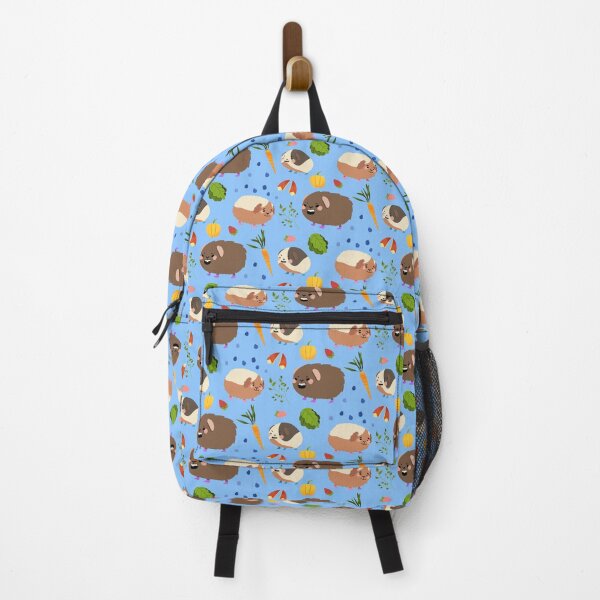 Guinea Pigs - Cute Brown and Blue Cartoon Animal Pattern Backpack