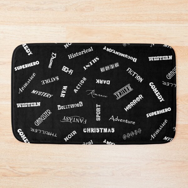 Item preview, MOVIE GENRES white pattern designed and sold by KoolDsigns-FLIX.