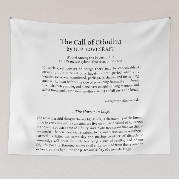 Item preview, CALL OF CTHULHU EXCERPT designed and sold by Madjack Tees Kiwi SuperStore.