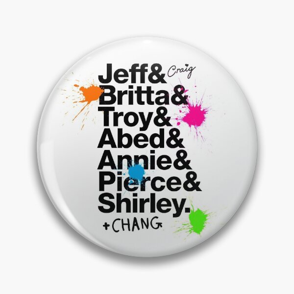 Item preview, Community TV Show, Study Room F Roll Call, Paintball edition (Black Text) designed and sold by Lolvetica.