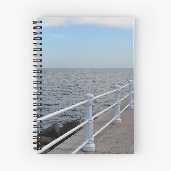 Item preview, The sea and promenade with  white handrail. designed and sold by oanaunciuleanu.