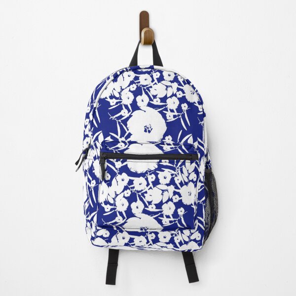 Item preview, Bold Blossoms - White on Blue designed and sold by AlteredAtelier.