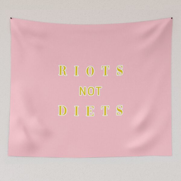 Item preview, Riots not diets - Typography - Artwork designed and sold by GirlGangPrints.