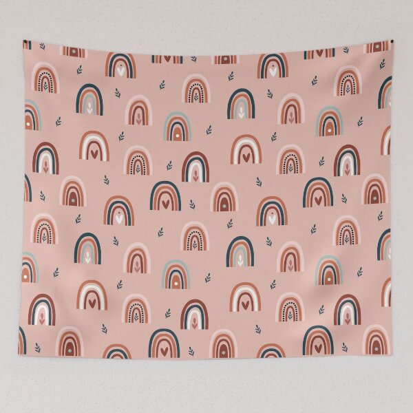 Item preview, Boho Pink Rainbow Pattern  designed and sold by HastyHouse.