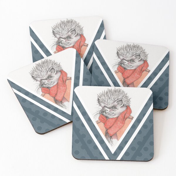 Item preview, Animals in Suits Hedgehog in a Scarf designed and sold by TartanSparrow.