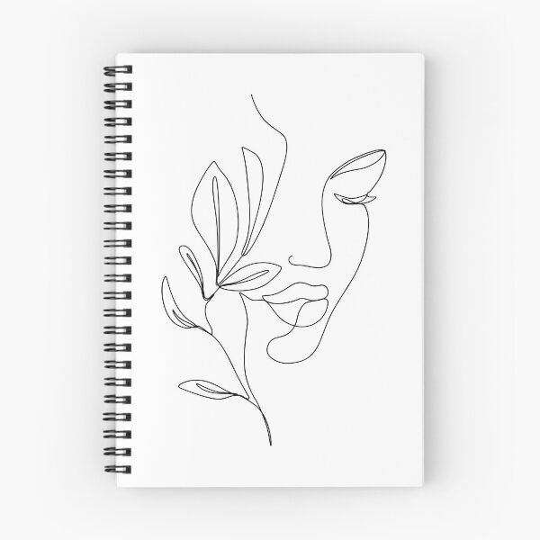 Aperçu de l'œuvre Dessin de ligne botanique femme créée et vendue par Tinteria.