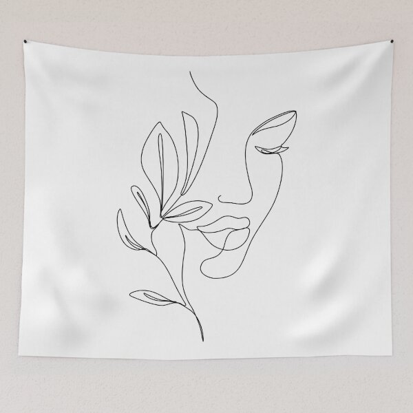 Item preview, Woman Botanical Line Drawing designed and sold by Tinteria.