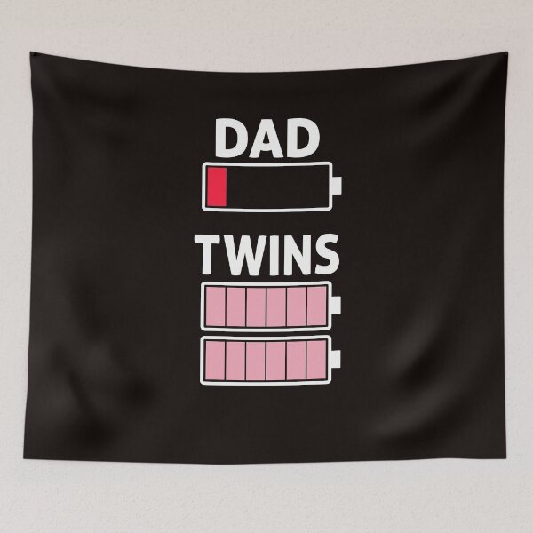 Item preview, Dad Low Battery Girls Twins Full Charge designed and sold by Ryan89-Design.