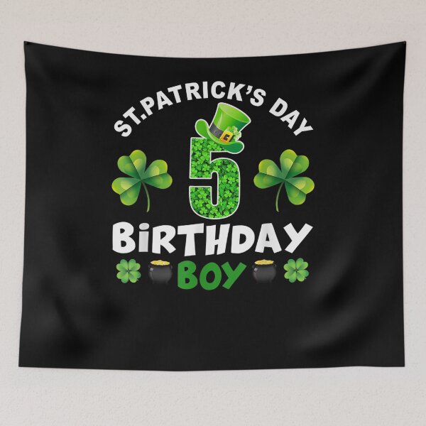 Item preview, St Patrick's Day 5 Years Old Birthday Boy 5th Birthday  designed and sold by melisenda.