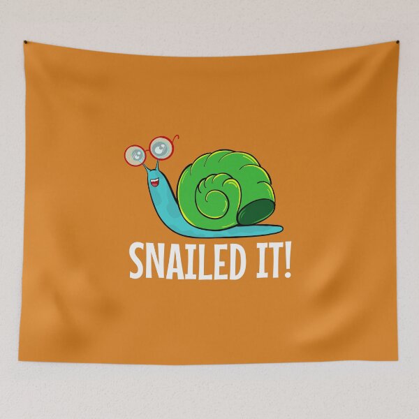 Item preview, Funny Cute Snail Snailed IT! Nerd Snail Lover designed and sold by Cat N' Doodles.